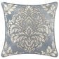 J. Queen New York Lorenzo 20" Square Throw Pillow in Cream and Blue, , large