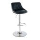Mayberry Hill Melissa Adjustable Swivel Bar Stool with Black Cushion in Chrome, , large