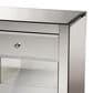 Baxton Studio Rochadh Mirrored 1-Drawer End Table in Gray, , large