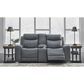 Ashley Mindanao Power Reclining Loveseat in Steel, , large