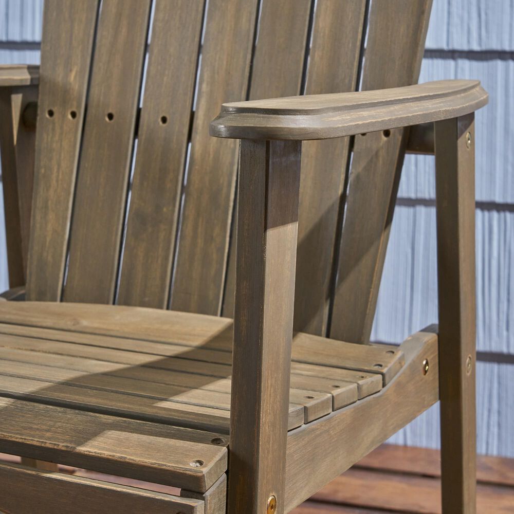 Hearth and Haven Outdoor Adirondack Dining Chair in Grey (Set of 2), , large