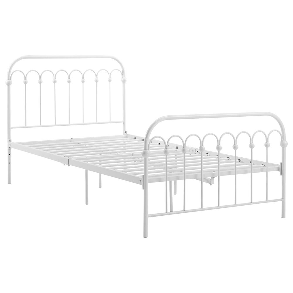 Novogratz Bright Pop Twin Metal Bed in White, , large