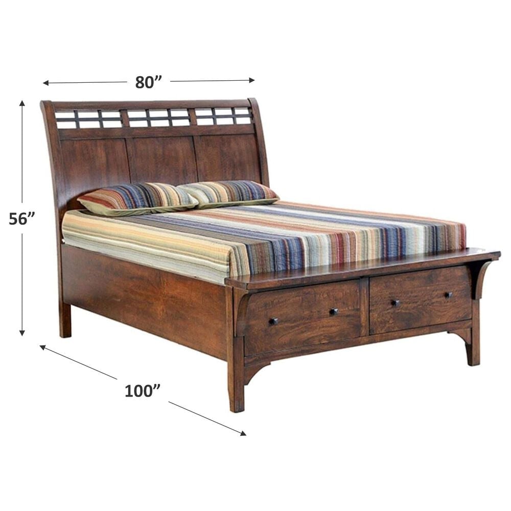 Napa Furniture Design Whistler Retreat King Storage Bed in Dark Mango, , large