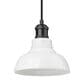 Golden Lighting Carver 1-Light Pendant with Vintage Milk Shade in Matte Black, , large