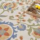 Nourison Aloha ALH17 9" x 12" Ivory and Blue Indoor/Outdoor Area Rug, , large