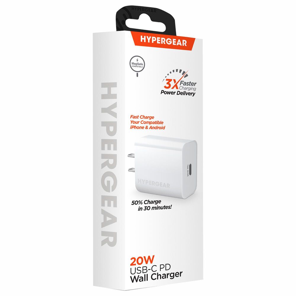 Hypergear 20W USB-C PD Wall Charger in White, , large