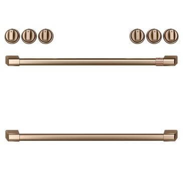 Cafe Handle and Knob Kit for Range in Brushed Bronze, , large