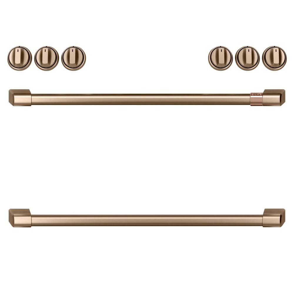 Cafe Handle and Knob Kit for Range in Brushed Bronze, , large