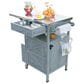 HOMLUX 40.5" Outdoor Kitchen Island with One Drawer in Blue Grey and Stainless Steel, , large