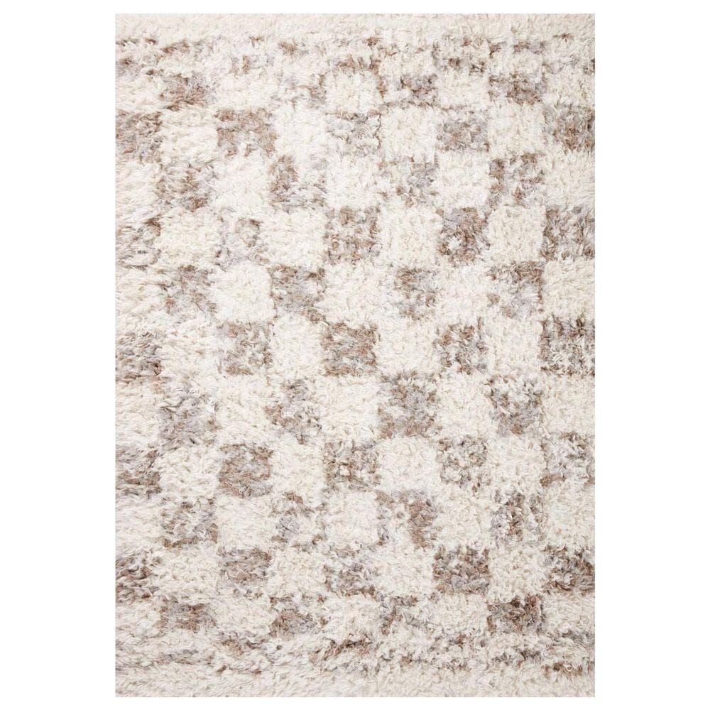 Angela Rose Amira 6"7"" x 9"6" Ivory and Pebble Area Rug, , large
