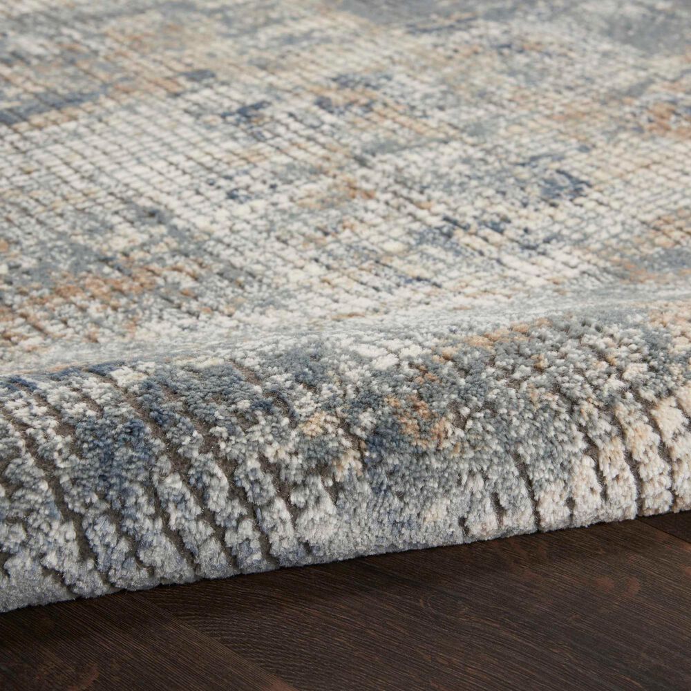 Nourison Quarry Abstract 2&#39;2&quot; x 3&#39;9&quot; Blue and Beige Area Rug, , large