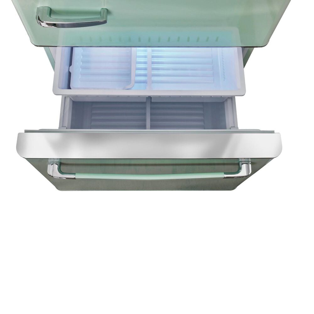 Unique Appliances Classic Retro 18 Cu. Ft Bottom Freezer Refrigerator in Summer Mint Green, , large