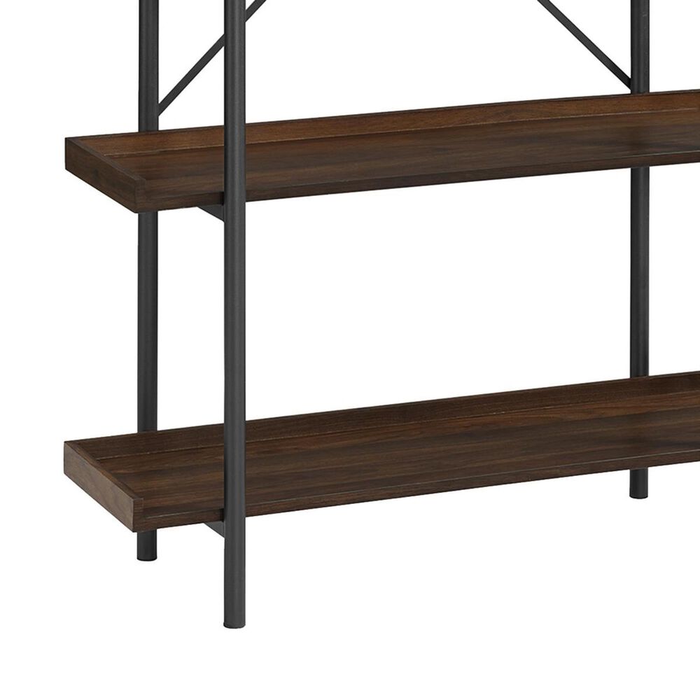 Walker Edison Urban Pipe 68" Bookcase in Dark Walnut NFM