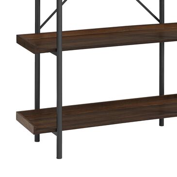 Walker Edison Urban Pipe 68" Bookcase in Dark Walnut, , large