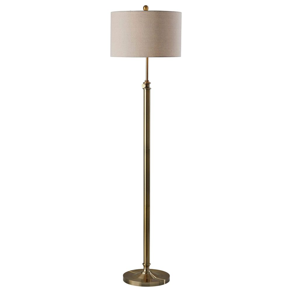 Adesso Barton Floor Lamp in Antique Brass, , large