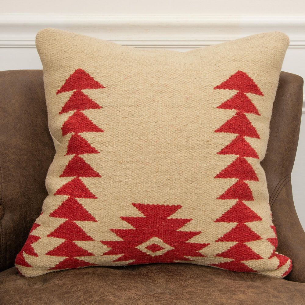 Rizzy Home Aztek Motif 18" Poly Filled Pillow in Red, , large