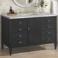 James Martin Vanities Myrrin 48" Single Bathroom Vanity in Carbon Oak with 3 cm Eternal Jasmine Pearl Silestone Top, Rectangular Sink and FreePower Wireless Charger, , large