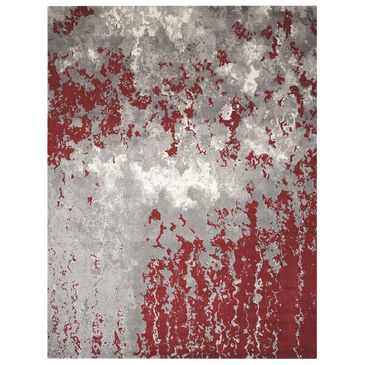 Nourison Twilight TWI21 5"6" x 8" Grey and Red Area Rug, , large