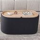 Rta Products Storage Ottoman with Reversible Tray Top in Black, , large