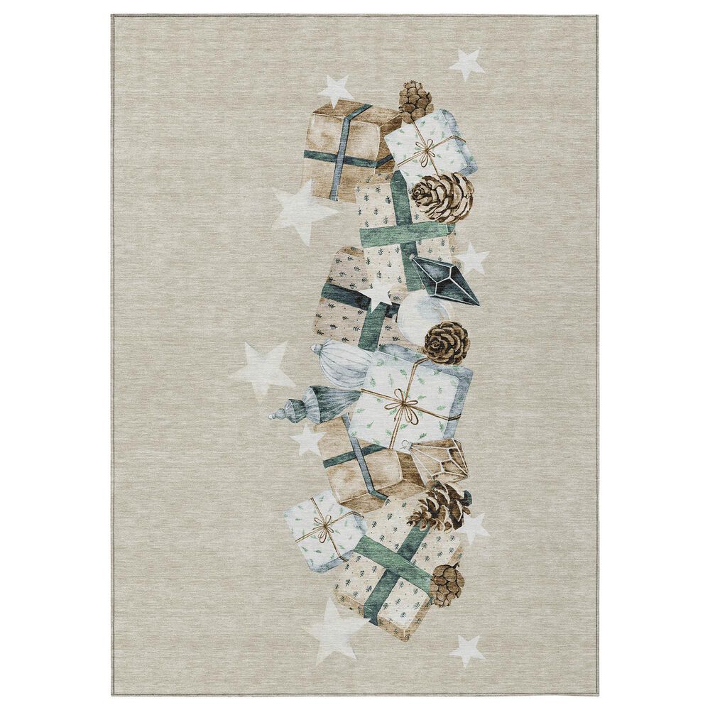 Dalyn Rug Company Wonderland WN33 5" x 7"6" Beige Indoor/Outdoor Area Rug, , large