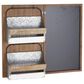 Maple and Jade 23" Magazine Rack Holder in Brown, White and Grey, , large