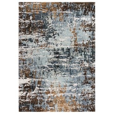 RIZZY Elite 10" x 13" Light Gray, Denim and Brown Area Rug, , large