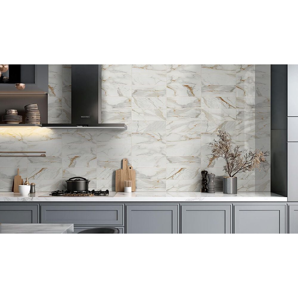 MS International Calacatta Gold 4&quot; x 12&quot; Porcelain Tile, , large