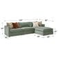 Massoud Furniture Zoe 4-Piece L-Shape Sectional with Ottoman in Soco Sage, , large