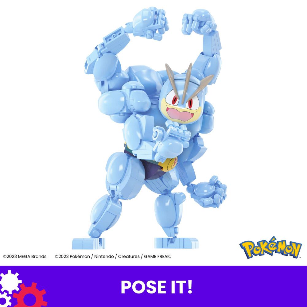 Mattel Pokemon Machamp Building Set with 1 Poseable Figure, , large