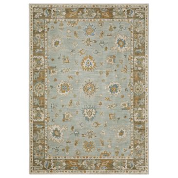 Oriental Weavers Maeve MAE06 Blue and Rust 5"3" x 7"6" Area Rug, , large