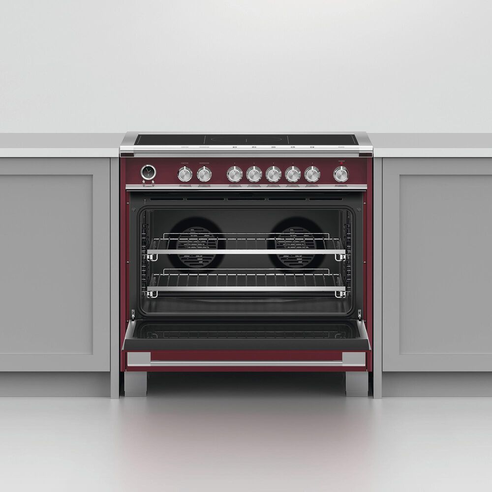 Fisher &amp; Paykel 36&quot; Classic Induction Range with 5 Burners in Red, , large