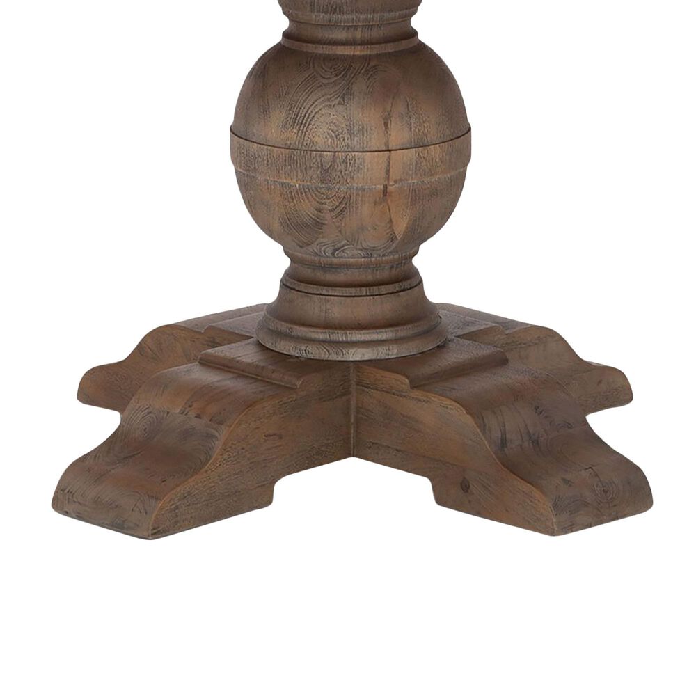 Home Trends &amp; Design Colonial Plantation 48&quot; Dining Table in Weathered Teak - Table Only, , large