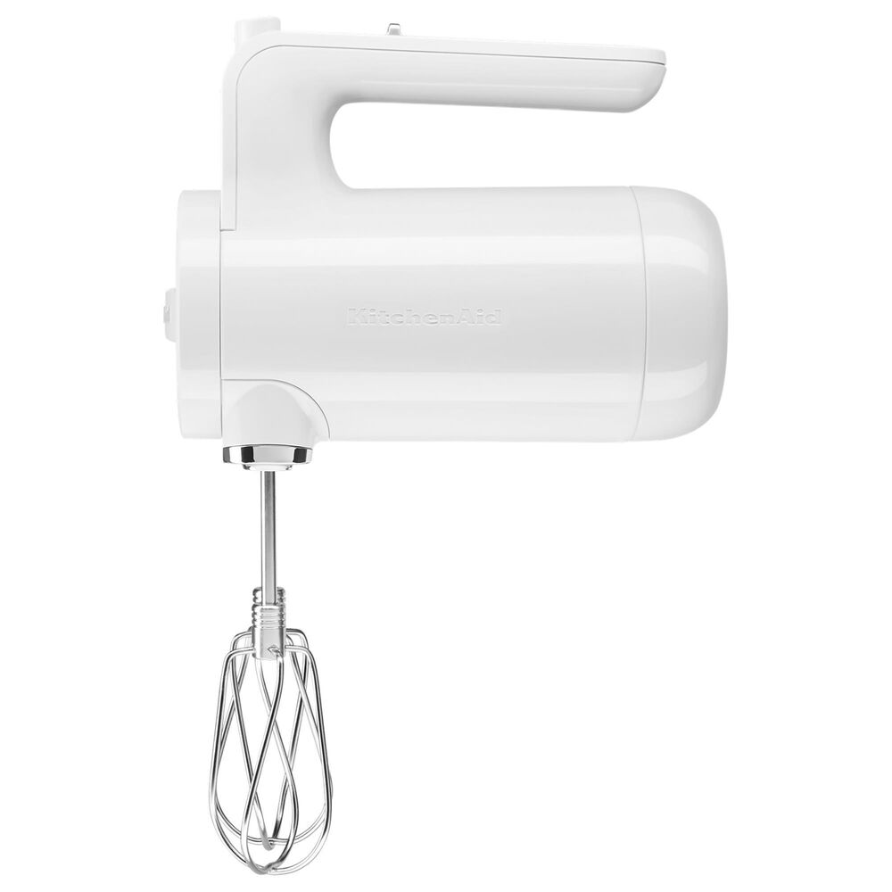 KitchenAid Cordless 7 Speeds Hand Mixer in White Nebraska Furniture Mart