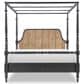 Legacy Classic Vintage Market Queen Canopy Bed in Barnwood Oak and Kettle Black, , large