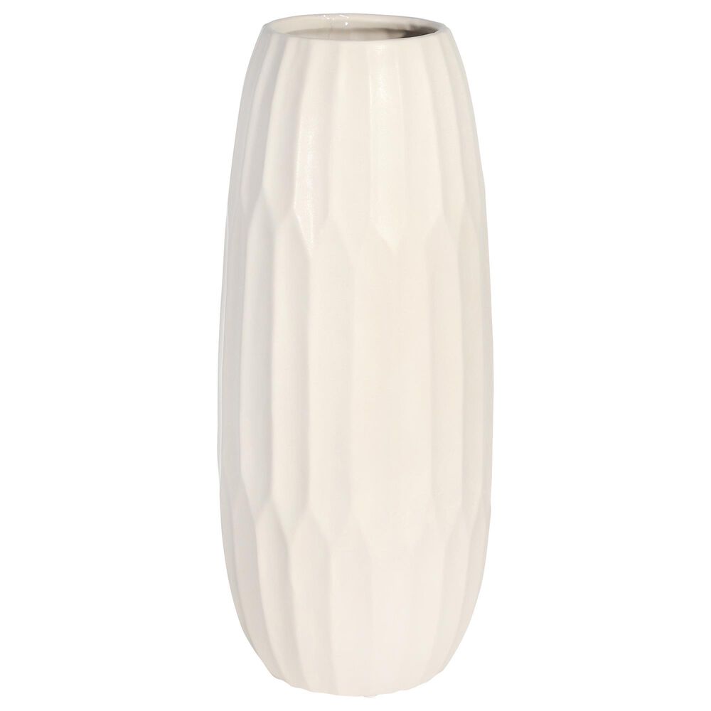 Sagebrook Home 14" Vase in White, , large