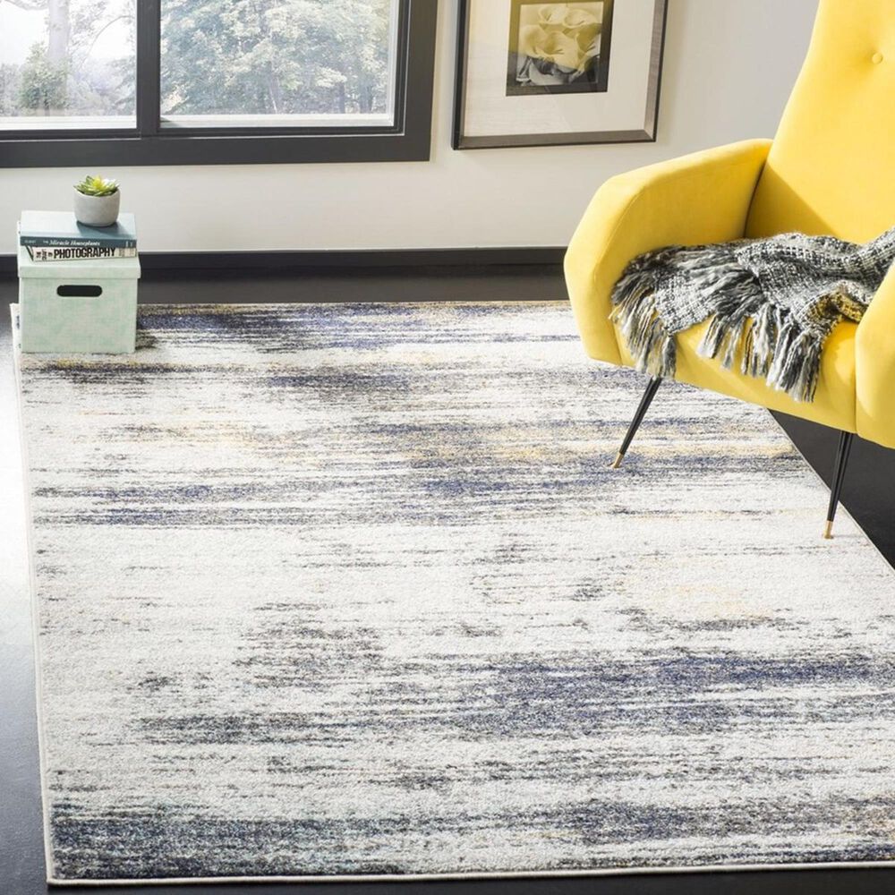 Safavieh Adirondack ADR201F 3&#39; x 5&#39; Light Grey and Black Area Rug, , large