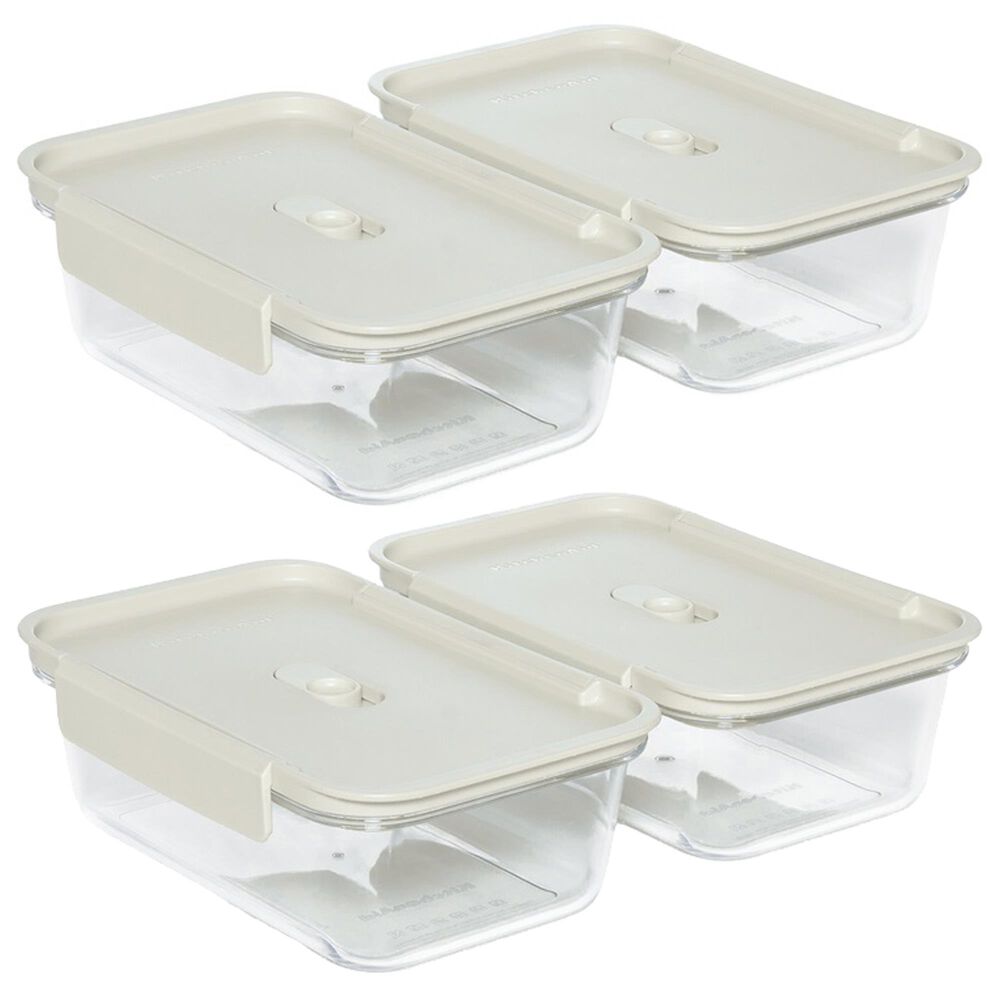 KitchenAid 4.3-Cup Tritan Small Storage Container in Porcelain (Set of 4), , large