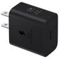 Samsung 25W Super Fast Charging Wall Charger with USB-C Cable in Black, , large
