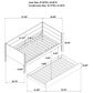 Coaster Calinda Twin Daybed with Trundle in Warm Natural Brown, , large