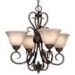 Golden Lighting Homestead 4-Light Mini Chandelier in Rubbed Bronze, , large