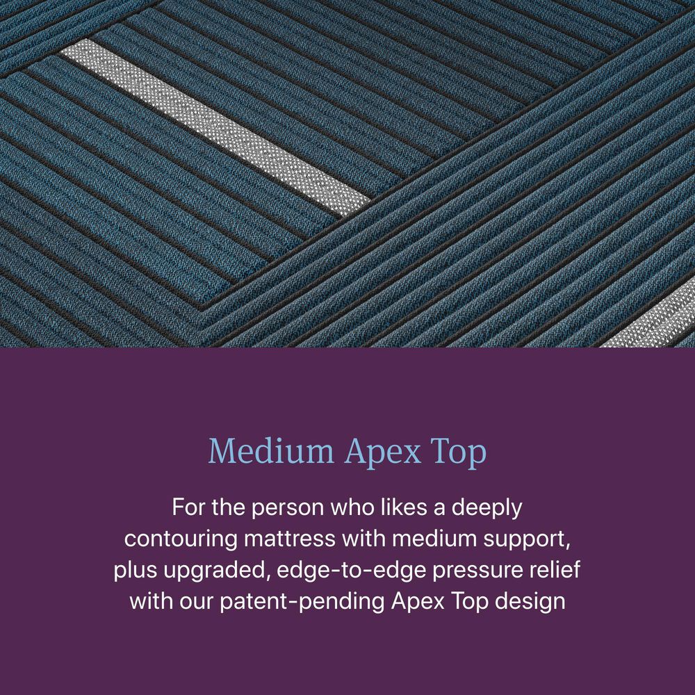 Beautyrest World Class Level Four Hybrid Medium Apex Top Twin Mattress, , large