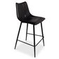 Moe"s Home Collection Alibi Counter Stool in Black Faux Leather, , large