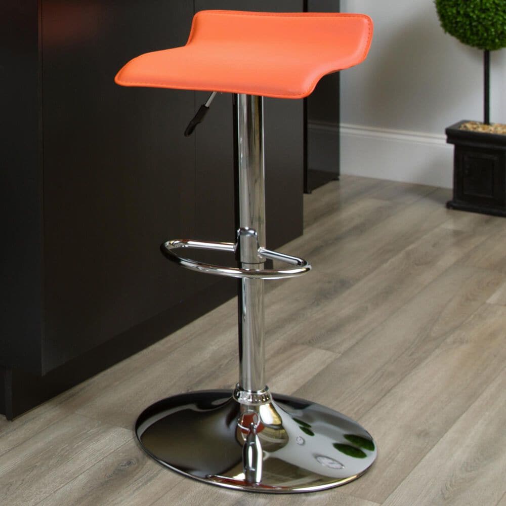 Flash Furniture Adjustable Barstool in Orange, , large
