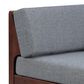 Linon Home Decor Summerlyn Patio Corner Chair with Walnut Frame in Grey, , large