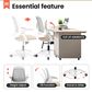 HOMLUX Swivel Ergonomic Office Chair with Flip Up Arms in Beige, , large