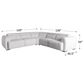 Bernhardt Aldo 3-Piece Power Motion Sectional in White and Cream, , large