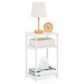 HOMLUX 3-Tier End Table with Open Shelf Storage Display in White, , large
