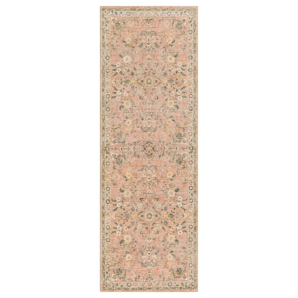 Surya Erin 2"6" x 7"6" Cream, Pink, Butter, Sage and Gray Runner, , large