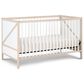 Hearth and Haven Pixie Zen 3-In-1 Convertible Crib in Washed Natural and White, , large