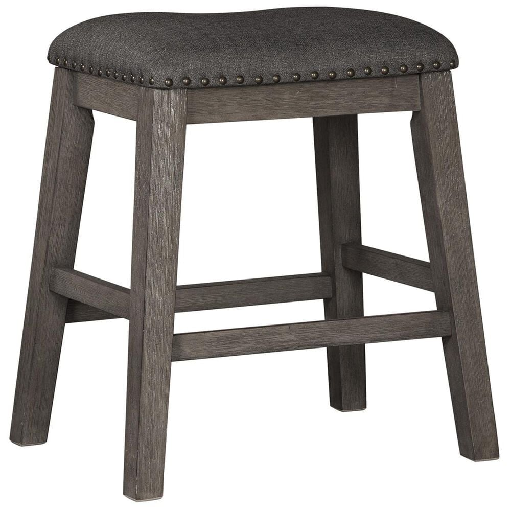 Ashley Caitbrook 24"Backless Counter Height Stool in Antiqued Gray Wash, , large